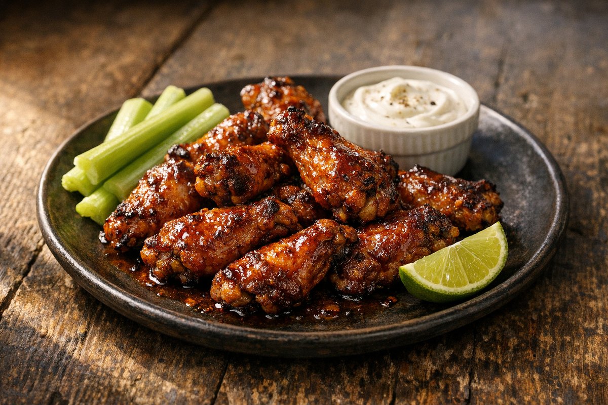 Air Fryer Wings with Masala Butter