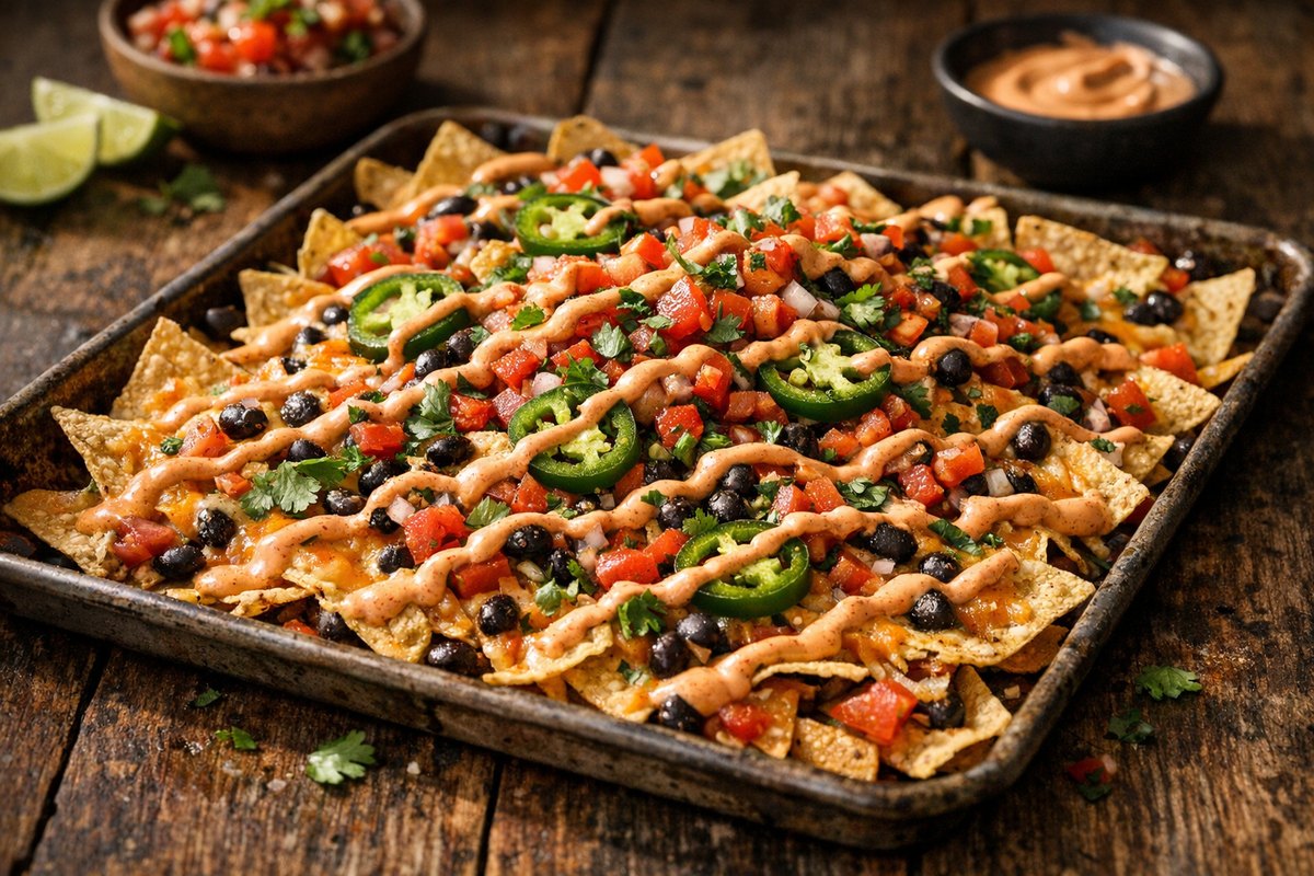 Loaded Nachos with Masala Crema