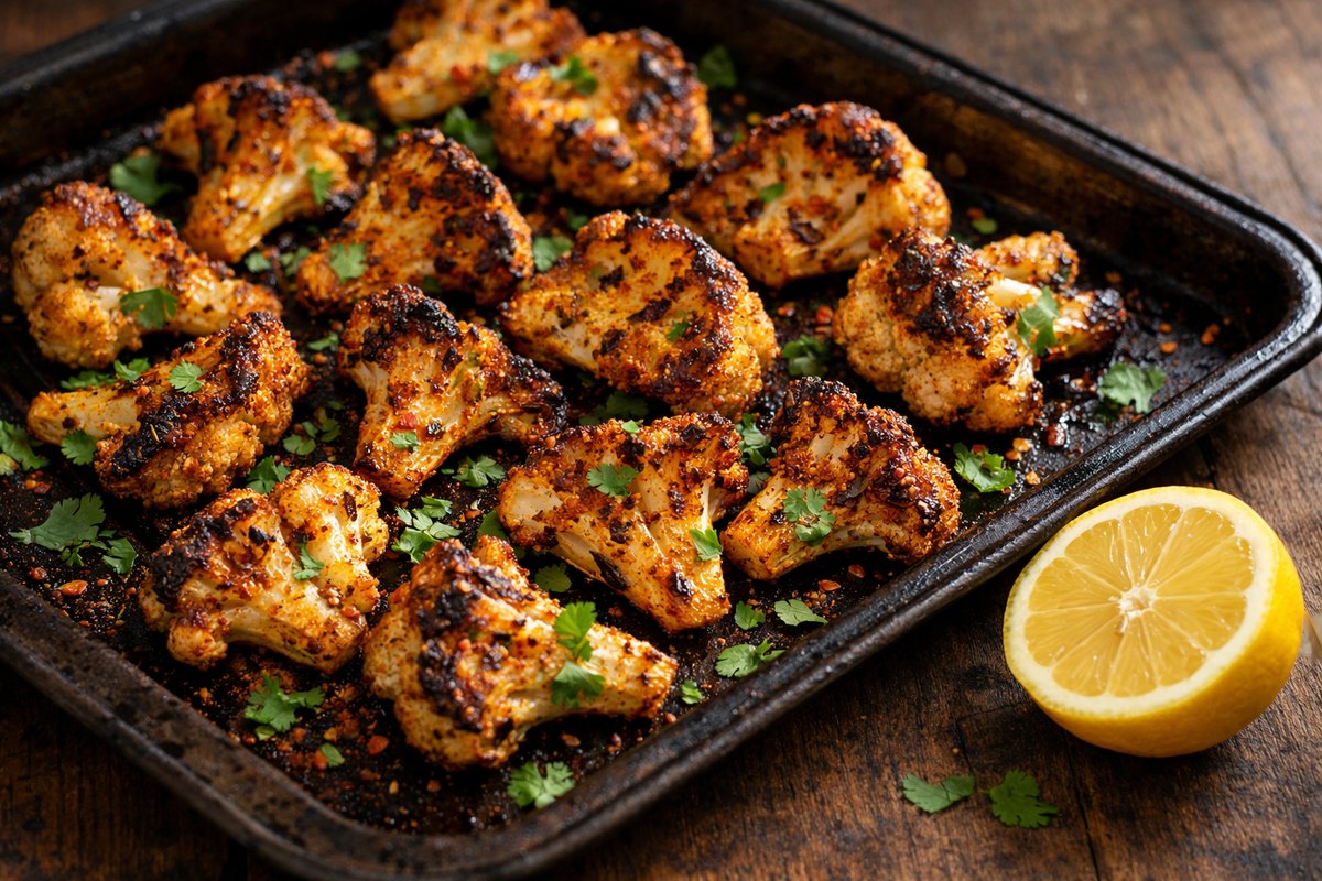 Crispy Indian-Spiced Roasted Cauliflower