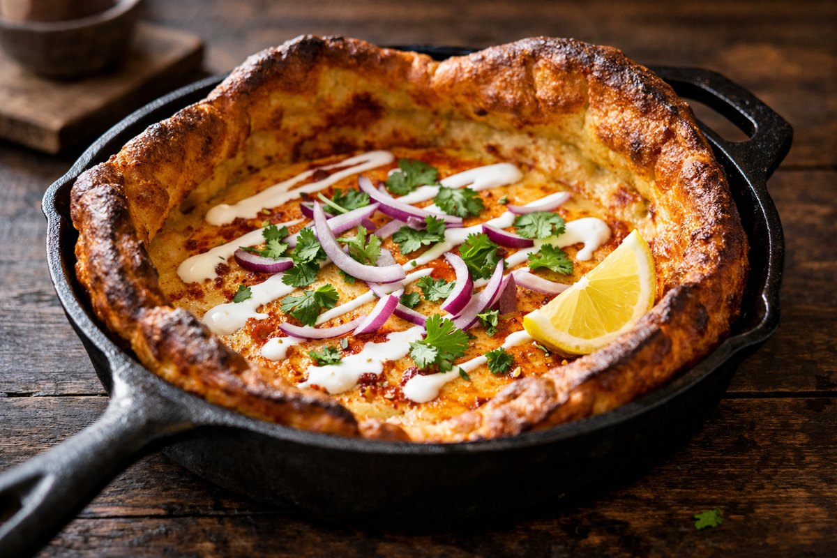 Savory Dutch Baby with Indian Spices