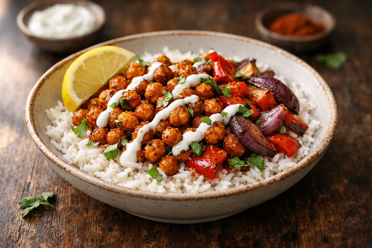 Crispy Chickpea and Basmati Rice Bowl